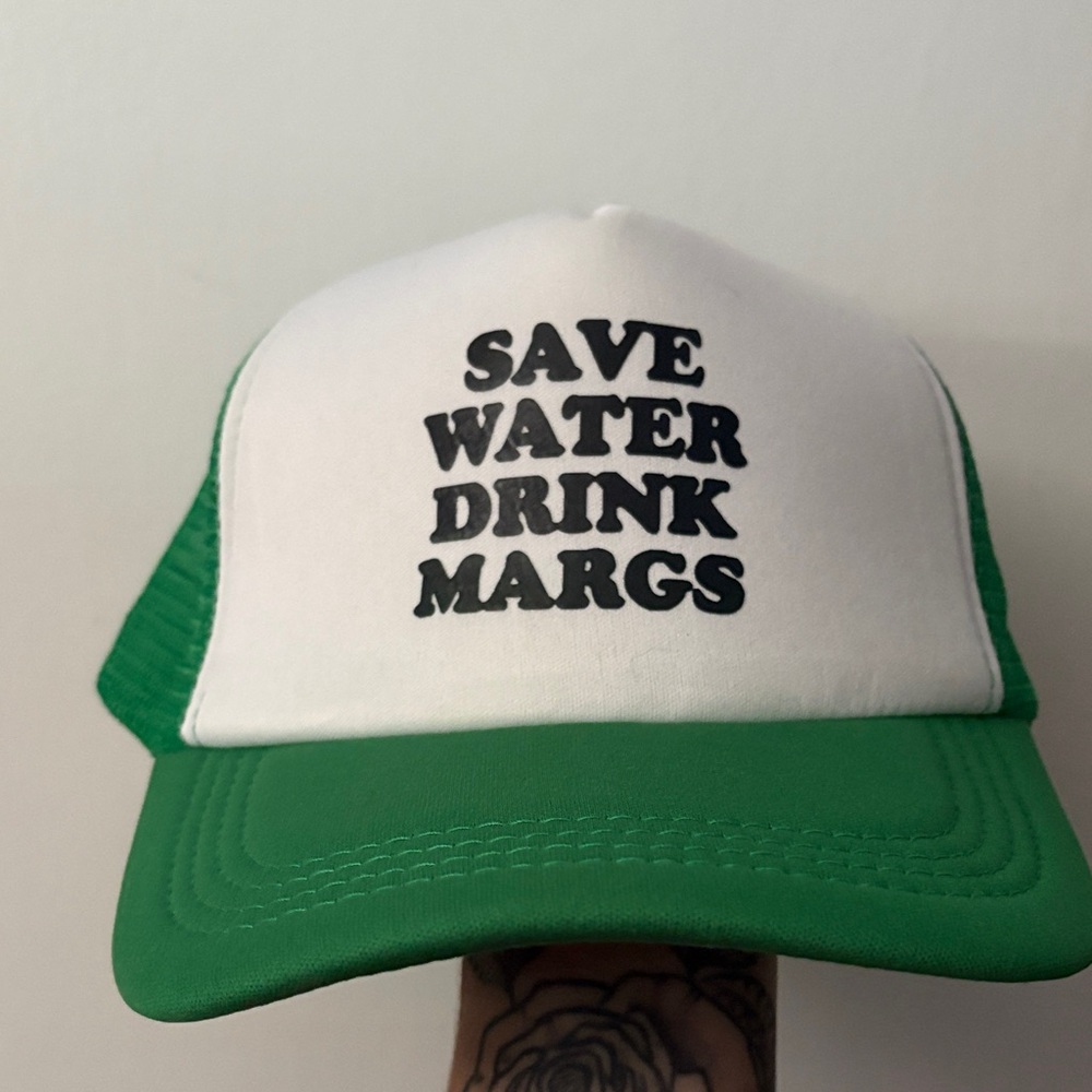 Green and White Trucker Hat